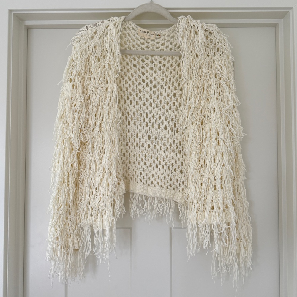 Shaggy Open Cardigan Sweater